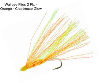 Walleye Flies 2 Pk. - Orange - Chartreuse Glow