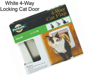 White 4-Way Locking Cat Door
