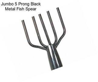 Jumbo 5 Prong Black Metal Fish Spear