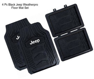 4 Pc Black Jeep Weatherpro Floor Mat Set