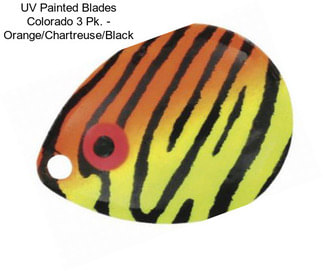 UV Painted Blades Colorado 3 Pk. - Orange/Chartreuse/Black