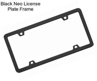 Black Neo License Plate Frame