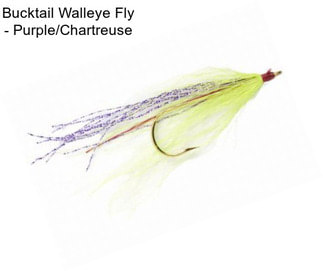 Bucktail Walleye Fly - Purple/Chartreuse