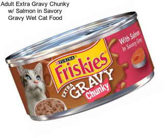 Adult Extra Gravy Chunky w/ Salmon in Savory Gravy Wet Cat Food