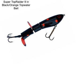 Super TopRaider 9 in Black/Orange Topwater Bait