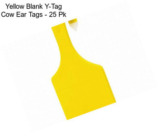 Yellow Blank Y-Tag Cow Ear Tags - 25 Pk