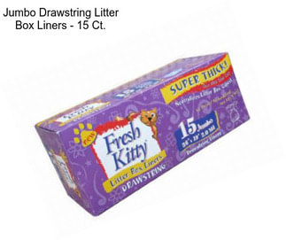 Jumbo Drawstring Litter Box Liners - 15 Ct.