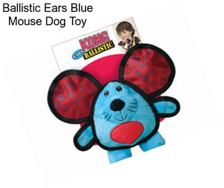 Ballistic Ears Blue Mouse Dog Toy