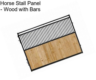 Horse Stall Panel - Wood with Bars