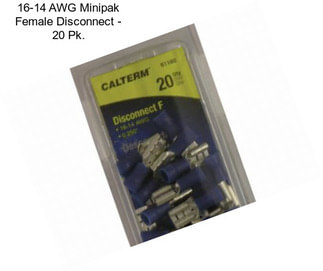 16-14 AWG Minipak Female Disconnect - 20 Pk.