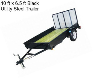 10 ft x 6.5 ft Black Utility Steel Trailer