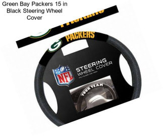 Green Bay Packers 15 in Black Steering Wheel Cover
