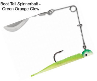 Boot Tail Spinnerbait - Green Orange Glow