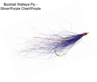 Bucktail Walleye Fly - Silver/Purple Chart/Purple