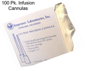 100 Pk. Infusion Cannulas
