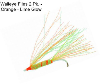 Walleye Flies 2 Pk. - Orange - Lime Glow