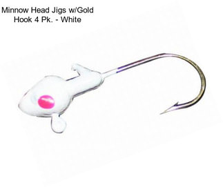 Minnow Head Jigs w/Gold Hook 4 Pk. - White