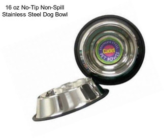 16 oz No-Tip Non-Spill Stainless Steel Dog Bowl