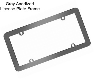 Gray Anodized License Plate Frame