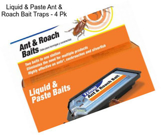 Liquid & Paste Ant & Roach Bait Traps - 4 Pk