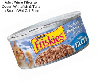 Adult Prime Filets w/ Ocean Whitefish & Tuna in Sauce Wet Cat Food