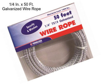 1/4 In. x 50 Ft. Galvanized Wire Rope