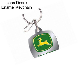John Deere Enamel Keychain