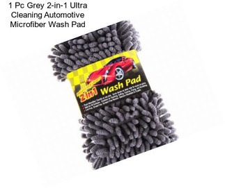 1 Pc Grey 2-in-1 Ultra Cleaning Automotive Microfiber Wash Pad