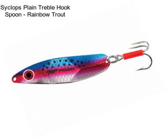Syclops Plain Treble Hook Spoon - Rainbow Trout