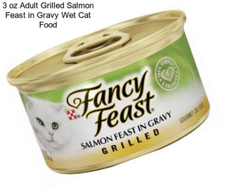 3 oz Adult Grilled Salmon Feast in Gravy Wet Cat Food
