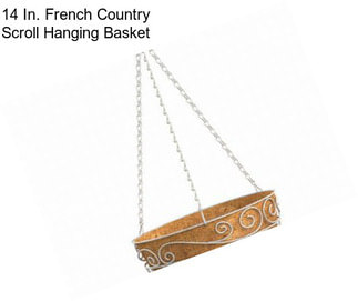 14 In. French Country Scroll Hanging Basket