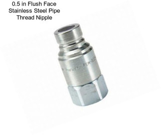 0.5 in Flush Face Stainless Steel Pipe Thread Nipple