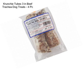 Krunchie Tubes 3 in Beef Trachea Dog Treats - 4 Pc