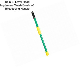 10 in Bi-Level Head Implement Wash Brush w/ Telescoping Handle