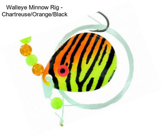 Walleye Minnow Rig - Chartreuse/Orange/Black