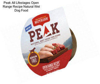 Peak All Lifestages Open Range Recipe Natural Wet Dog Food