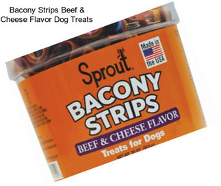 Bacony Strips Beef & Cheese Flavor Dog Treats