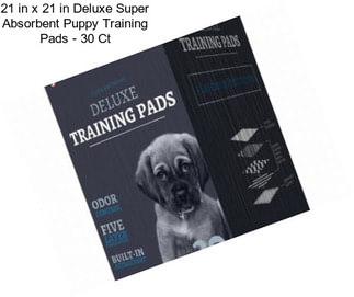 21 in x 21 in Deluxe Super Absorbent Puppy Training Pads - 30 Ct