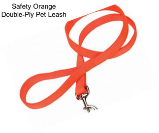 Safety Orange Double-Ply Pet Leash