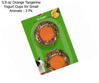 3.8 oz Orange Tangerine Yogurt Cups for Small Animals - 2 Pk