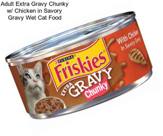 Adult Extra Gravy Chunky w/ Chicken in Savory Gravy Wet Cat Food