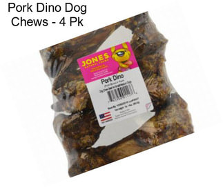 Pork Dino Dog Chews - 4 Pk