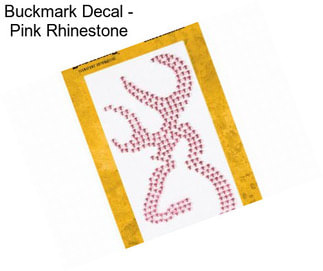 Buckmark Decal - Pink Rhinestone