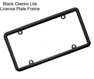 Black Classic Lite License Plate Frame