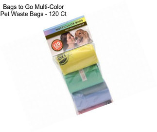 Bags to Go Multi-Color Pet Waste Bags - 120 Ct