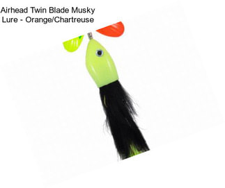 Airhead Twin Blade Musky Lure - Orange/Chartreuse