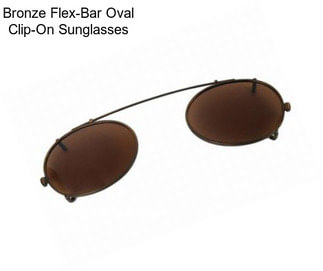 Bronze Flex-Bar Oval Clip-On Sunglasses