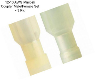 12-10 AWG Minipak Coupler Male/Female Set - 3 Pk.