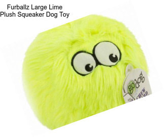 Furballz Large Lime Plush Squeaker Dog Toy