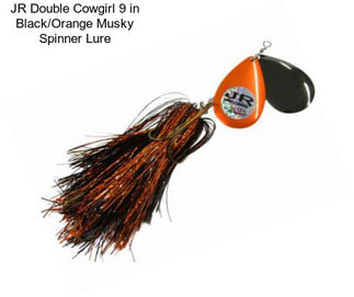 JR Double Cowgirl 9 in Black/Orange Musky Spinner Lure